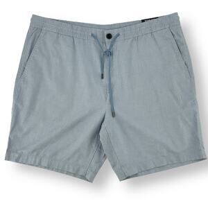 Michael Kors Chambray Blue Elastic Waistband Drawstring Shorts Mens Size XXL